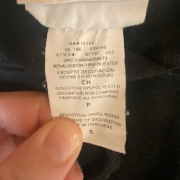 Champion Reverse Weave Black Hoodie Women’s Small Stretch Side Panel Classic Fit - Picture 4 of 14